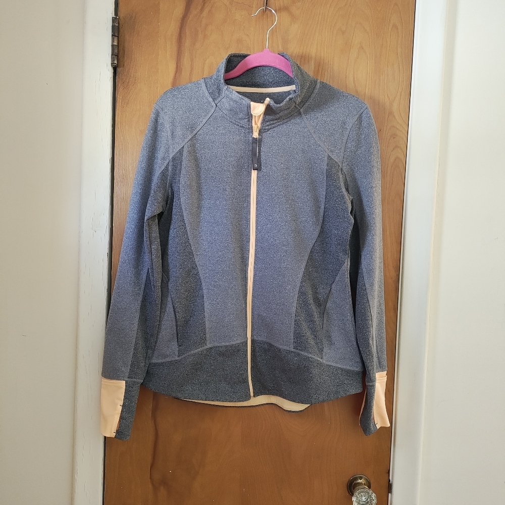 MPG Women's Gray and Peach Jacket Size L